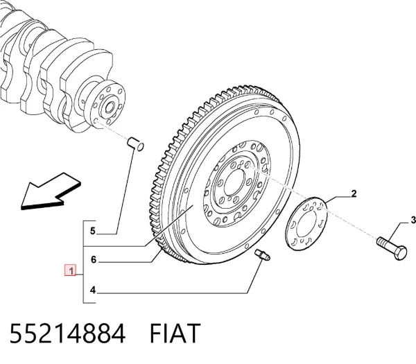 Маховик 55214884 Fiat/Alfa/Lancia