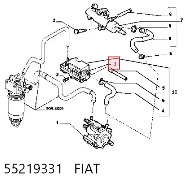 Розподільник палива 55219331 Fiat/Alfa/Lancia