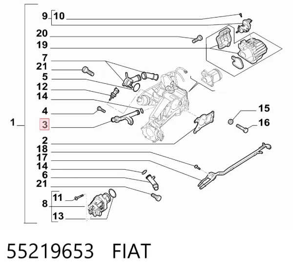 Датчик температури охолоджуючої рідини 55219653 Fiat/Alfa/Lancia