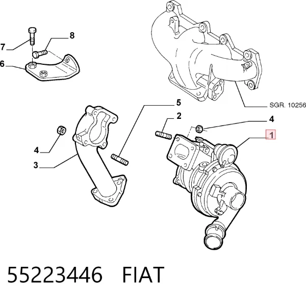 Турбіна 55223446 Fiat/Alfa/Lancia