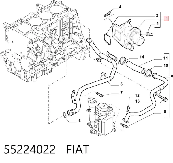 Термостат 55224022 Fiat/Alfa/Lancia