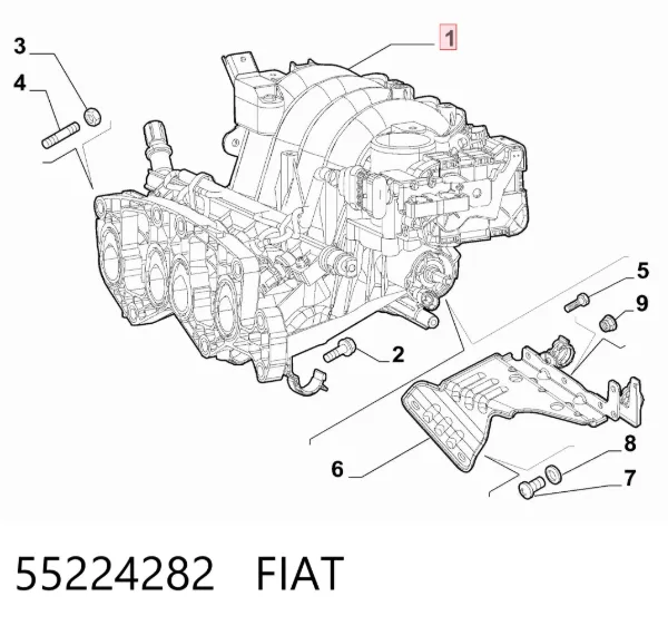 Впускний колектор 55224282 Fiat/Alfa/Lancia