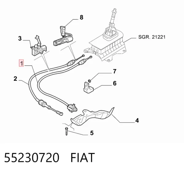 Трос перемикання передач, селектора 55230720 Fiat/Alfa/Lancia