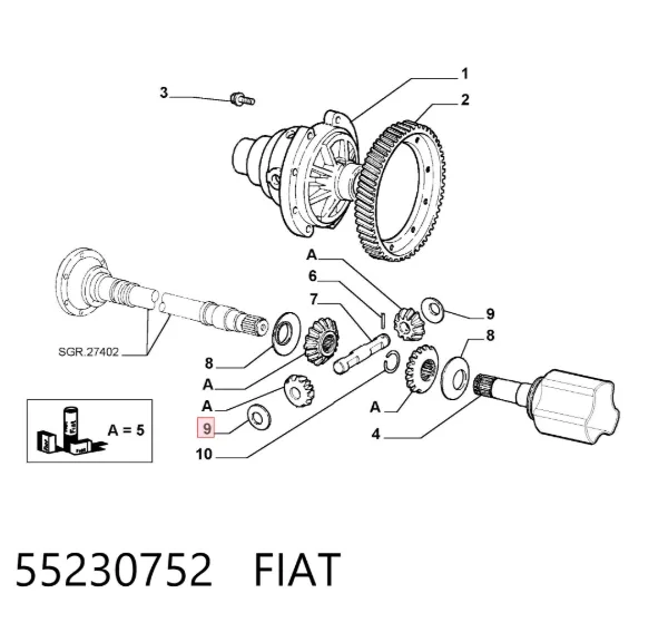 55230752 Fiat/Alfa/Lancia