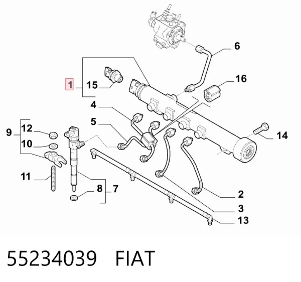 Розподільник палива 55234039 Fiat/Alfa/Lancia