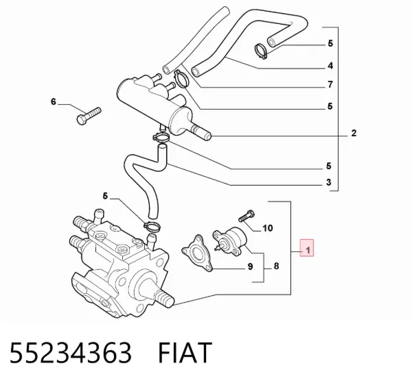 Паливний насос високого тиску 55234363 Fiat/Alfa/Lancia