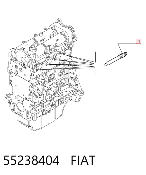 Свічка накалу 55238404 Fiat/Alfa/Lancia