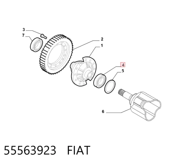 Підшипник КПП 55563923 Fiat/Alfa/Lancia