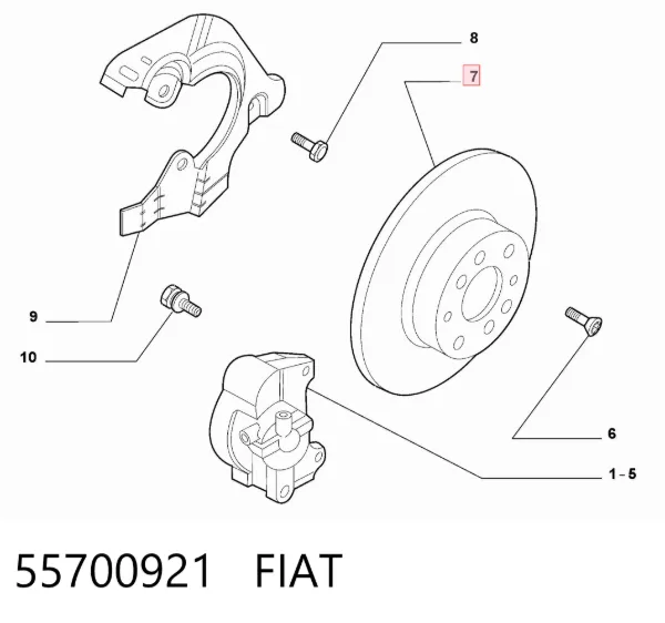 Гальмівні диски передні 55700921 Fiat/Alfa/Lancia