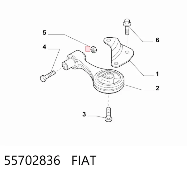 Подушка двигуна задня 55702836 Fiat/Alfa/Lancia