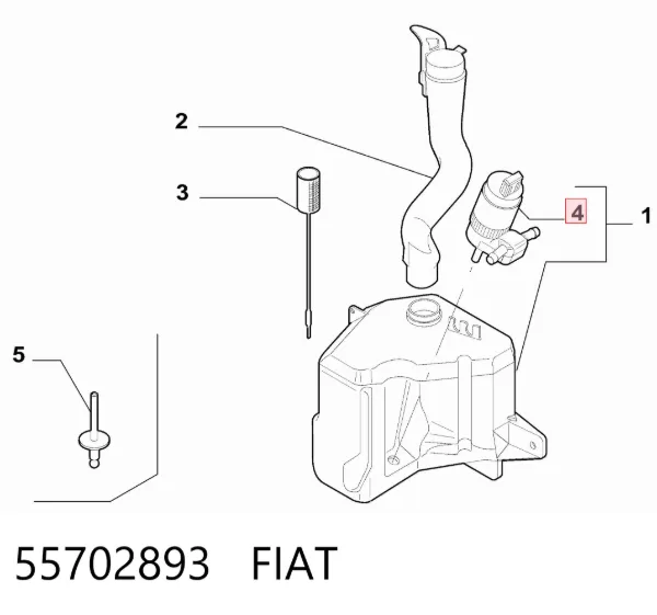 Моторчик омивача 55702893 Fiat/Alfa/Lancia