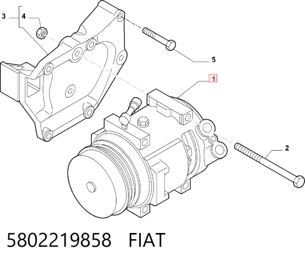 Компресор кондиціонера 5802219858 Fiat/Alfa/Lancia
