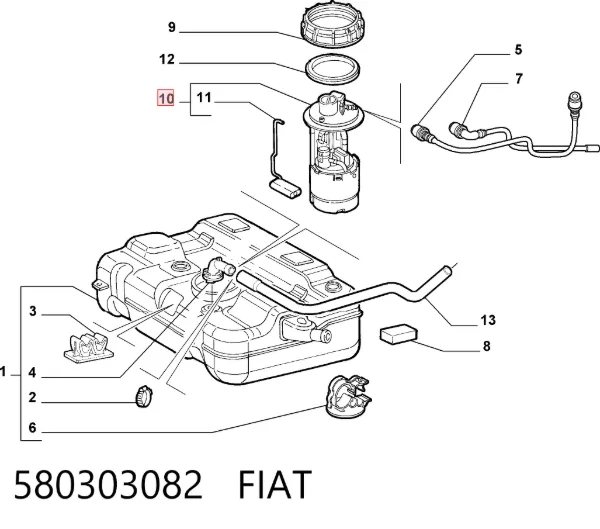 Бензонасос 580303082 Fiat/Alfa/Lancia