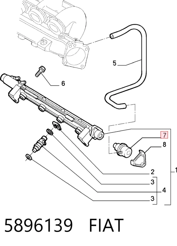 Регулятор тиску палива 5896139 Fiat/Alfa/Lancia