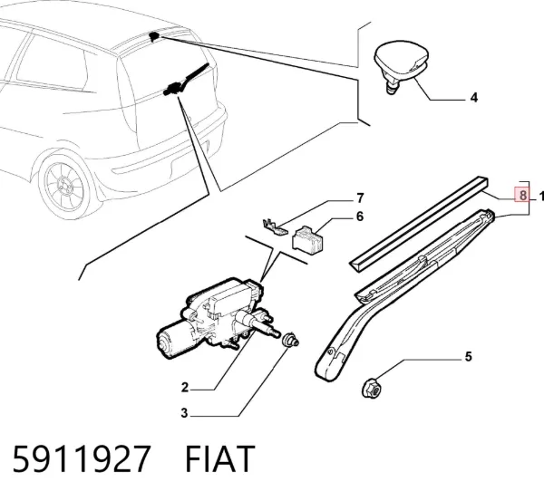 Щітки склоочисника 5911927 Fiat/Alfa/Lancia
