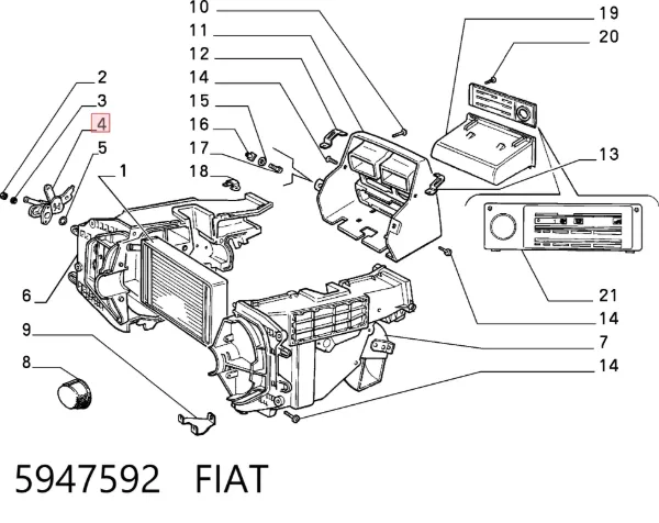 Кран пічки Fiat Fiorino 146 Uno