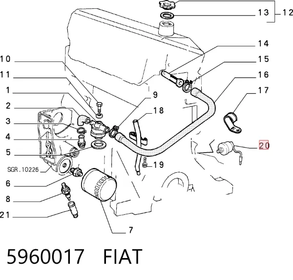 Датчик тиску масла 5960017 Fiat/Alfa/Lancia