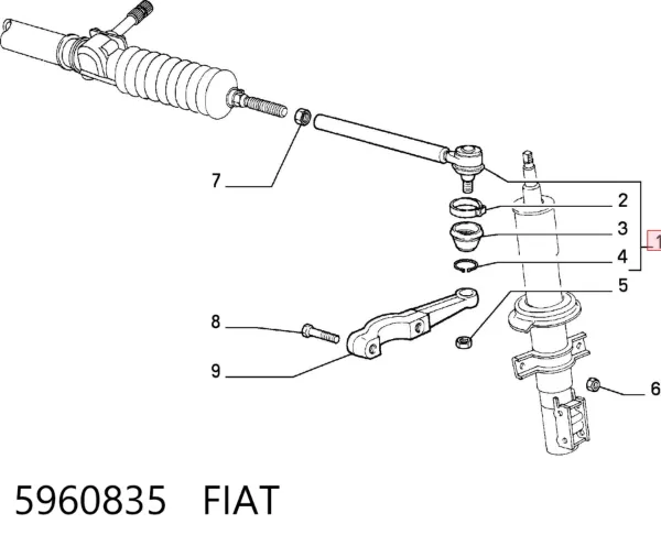 Рульовий наконечник 5960835 Fiat/Alfa/Lancia