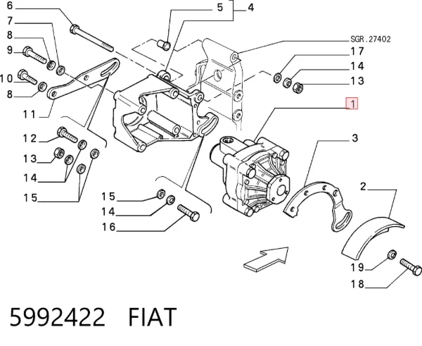 Насос ГУР 5992422 Fiat/Alfa/Lancia