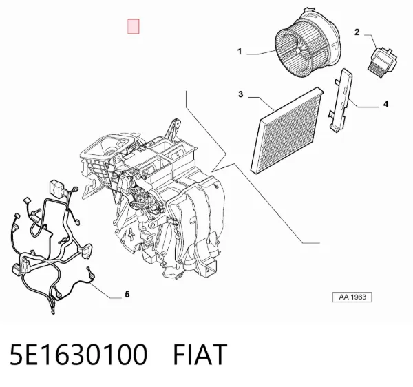 Вентилятора пічки 5E1630100 Fiat/Alfa/Lancia