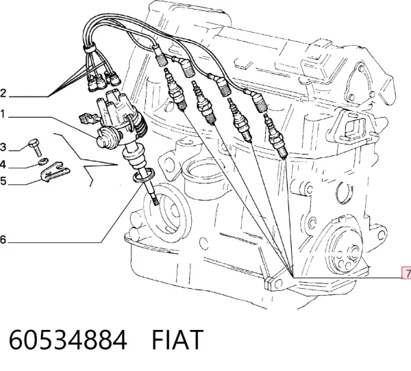Свічки запалювання 60534884 Fiat/Alfa/Lancia