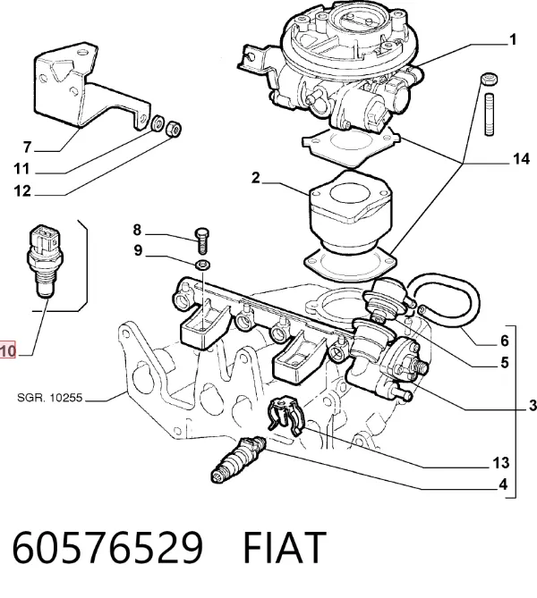 Датчик температури охолоджуючої рідини 60576529 Fiat/Alfa/Lancia