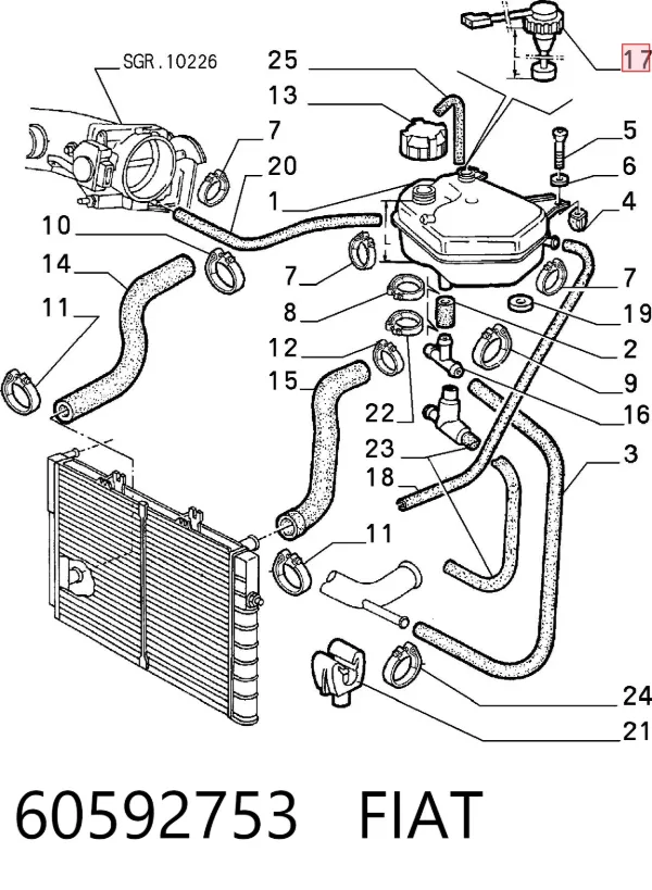 Сайлентблок переднього важеля 60592753 Fiat/Alfa/Lancia