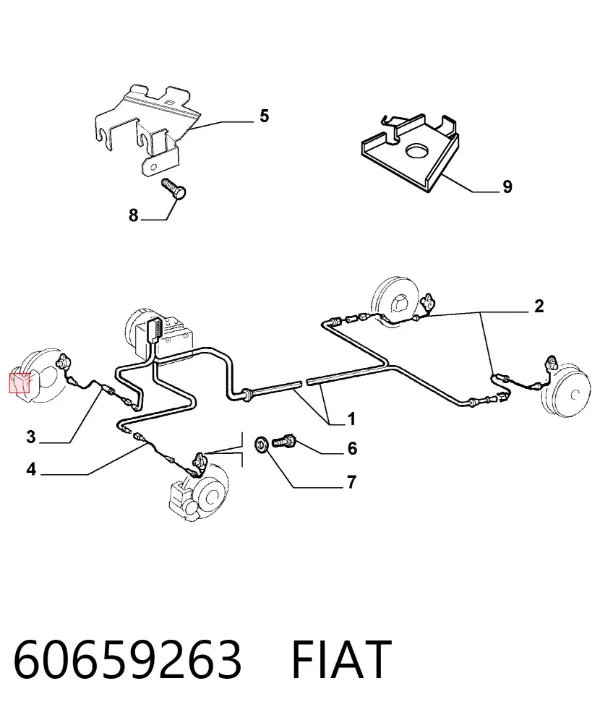 Датчик АБС (ABS) передній, лівий 60659263 Fiat/Alfa/Lancia