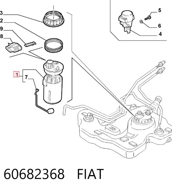 Бензонасос 60682368 Fiat/Alfa/Lancia