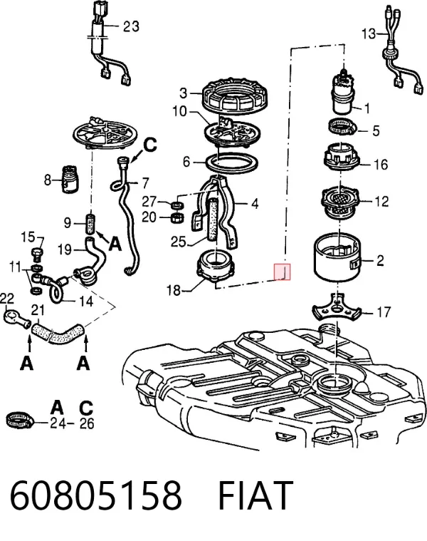 Насос паливний електричний 60805158 Fiat/Alfa/Lancia