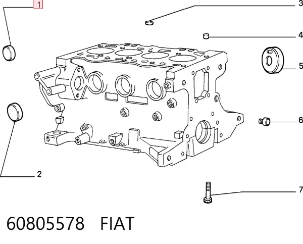 Заглушка блоку циліндрів 60805578 Fiat/Alfa/Lancia