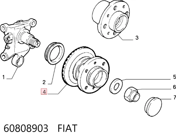 Задня маточина 60808903 Fiat/Alfa/Lancia