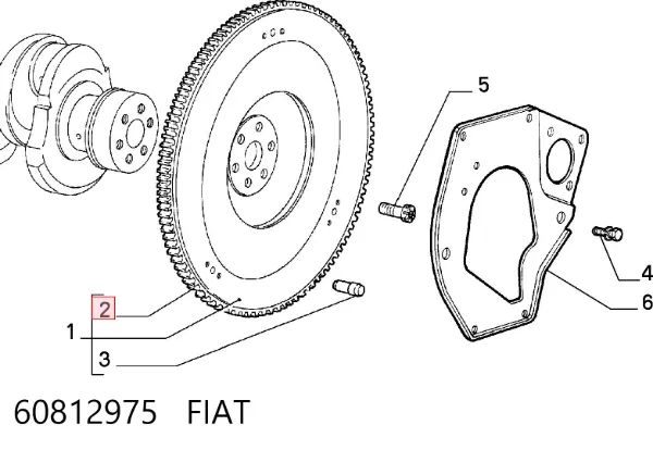 Вінець маховика 60812975 Fiat/Alfa/Lancia