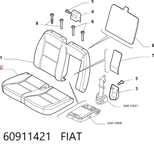  60911421 Fiat/Alfa/Lancia