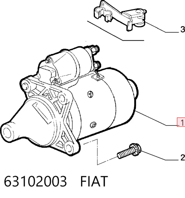 Стартер 63102003 Fiat/Alfa/Lancia