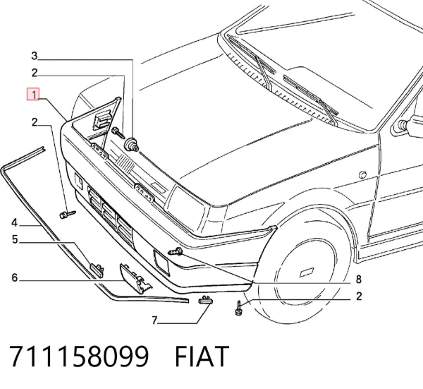 Передній бампер 711158099 Fiat/Alfa/Lancia