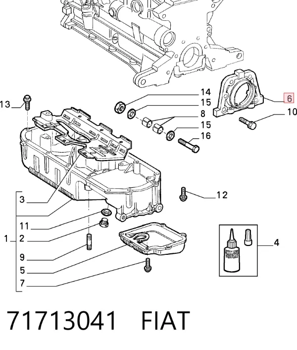 Сальник колінвала задній 71713041 Fiat/Alfa/Lancia