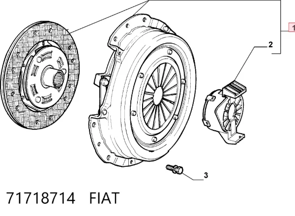 Зчеплення 71718714 Fiat/Alfa/Lancia