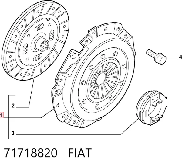 Зчеплення 71718820 Fiat/Alfa/Lancia