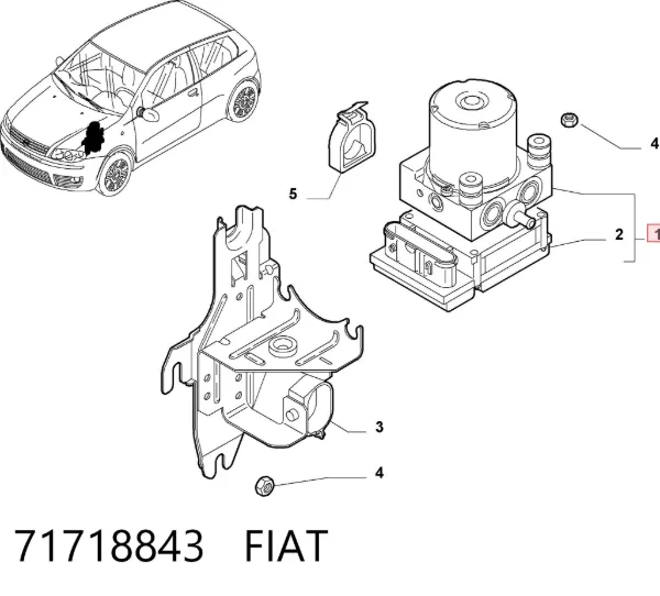 Блок АБС 71718843 Fiat/Alfa/Lancia