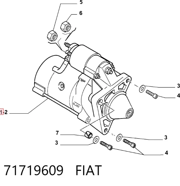 Стартер 71719609 Fiat/Alfa/Lancia