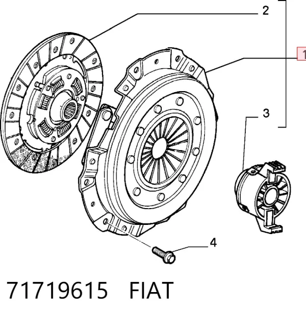 Зчеплення 71719615 Fiat/Alfa/Lancia