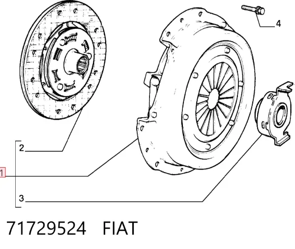 Зчеплення 71729524 Fiat/Alfa/Lancia
