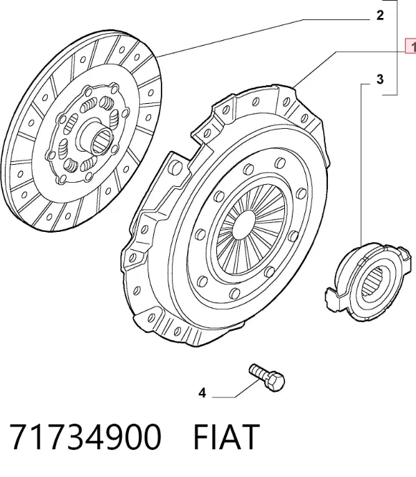 Зчеплення 71734900 Fiat/Alfa/Lancia