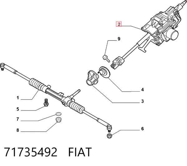 Рульова колонка 71735492 Fiat/Alfa/Lancia