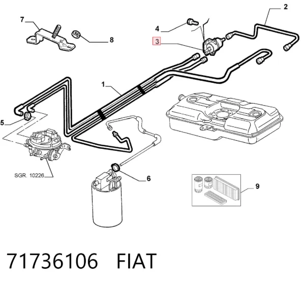 Паливний фільтр 71736106 Fiat/Alfa/Lancia