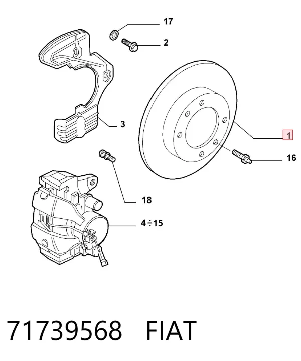 Гальмівні диски передні 71739568 Fiat/Alfa/Lancia