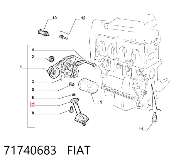 Маслоприймач 71740683 Fiat/Alfa/Lancia