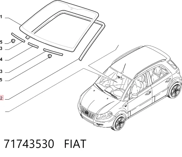 Ущільнювач лобового скла GS6815P147X Icor