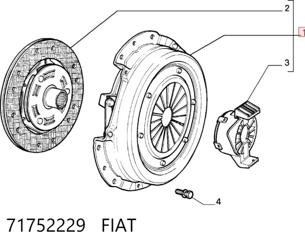 Зчеплення 71752229 Fiat/Alfa/Lancia